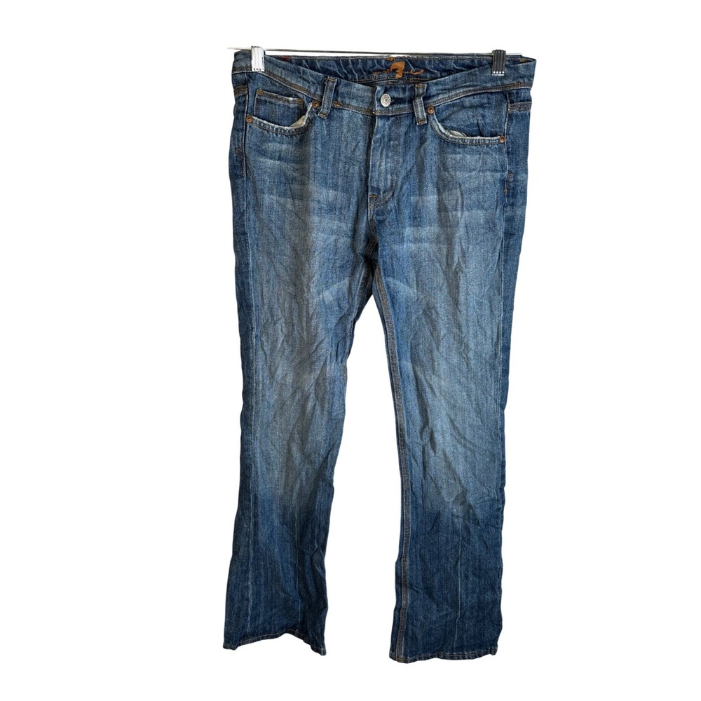 7 For All Mankind Vintage Y2K Flynt A Pocket Straight Leg Denim Jeans Size 32